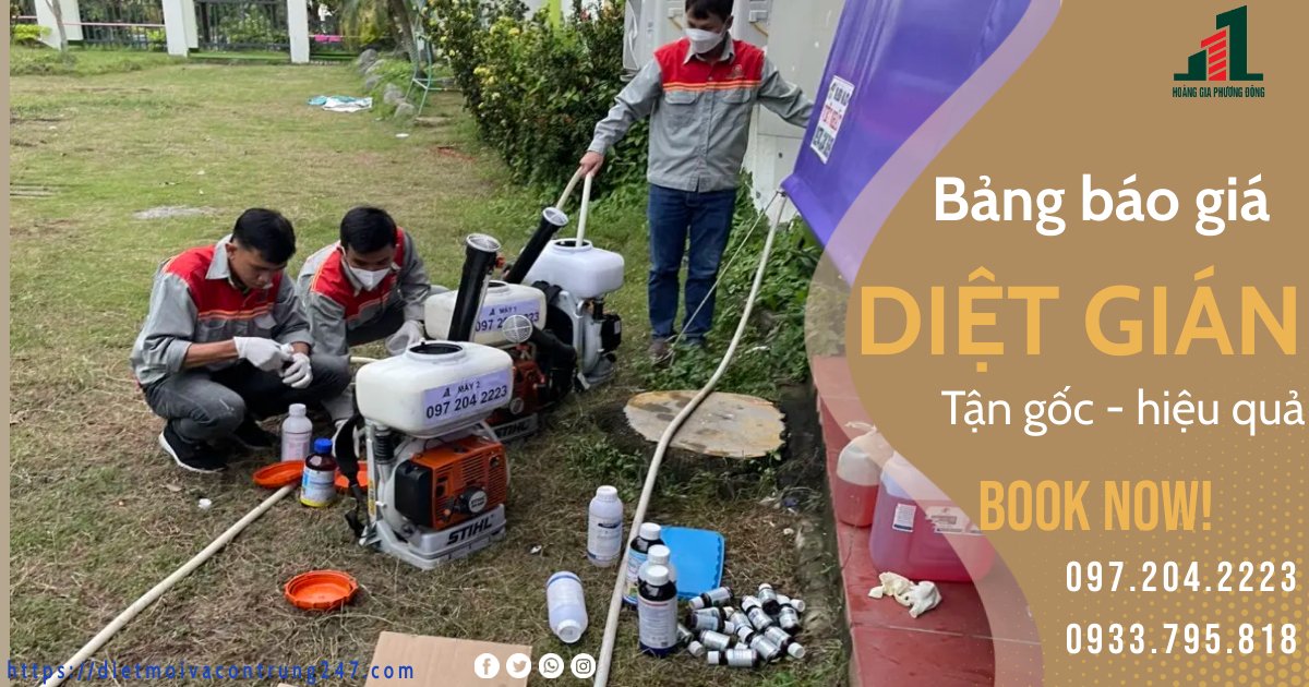 BẢNG GIÁ DỊCH VỤ DIỆT GIÁN